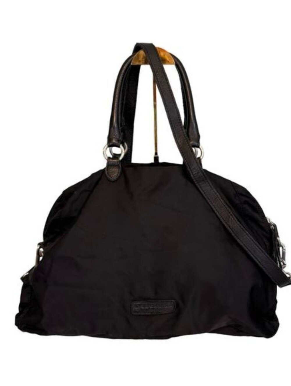 Liebeskind Berlin Naomi Tote Shoulder Bag Crossbody Nylon Detachable Strap Black